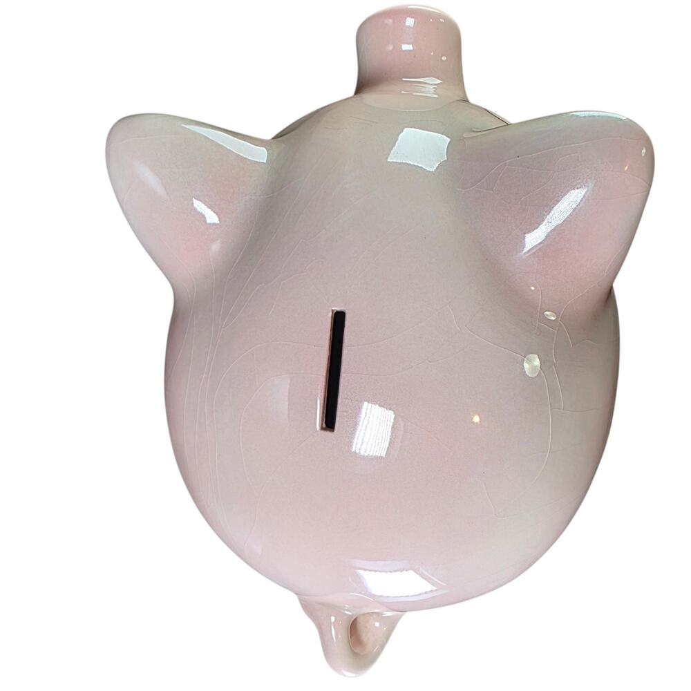 Goebel West Germany 1962 Pink Pig Bank 7.5" Large Ceramic w/ Stopper - Picture 5 of 15